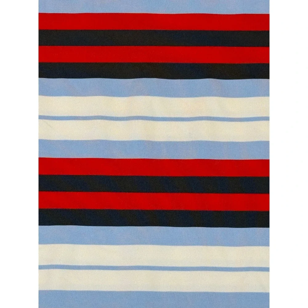 NIKE Golf Polo Shirt Men's Striped Red Blue White Short Sleeve Dri-Fit Casual XL